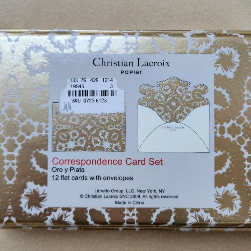 Christian Lacroix note cards, box of 12